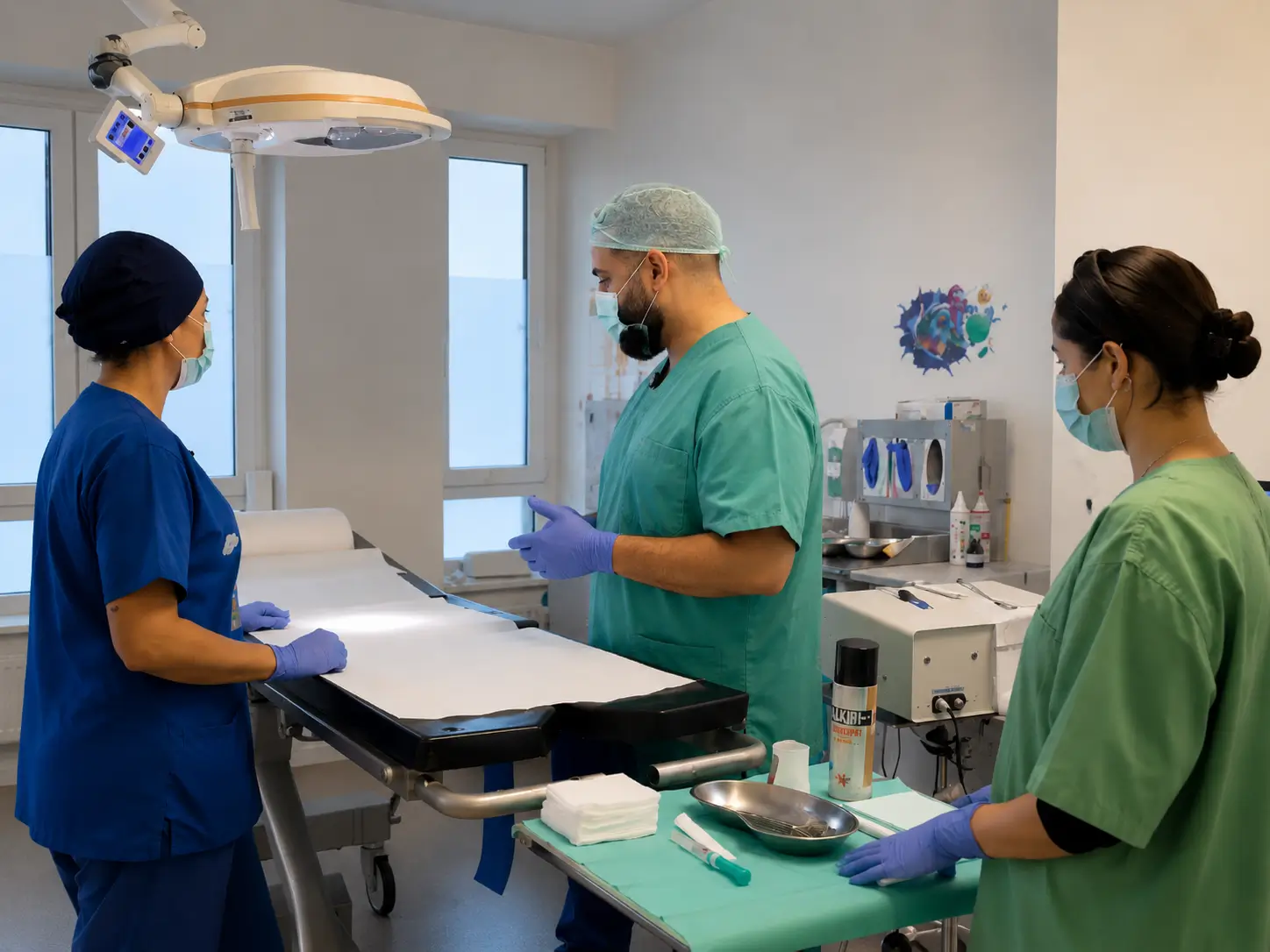 Ein erfahrener Arzt steht in einer modernen, voll ausgestatteten Klinik und bietet professionelle medizinische Versorgung für islamische Beschneidung mit fortschrittlicher Technologie an.