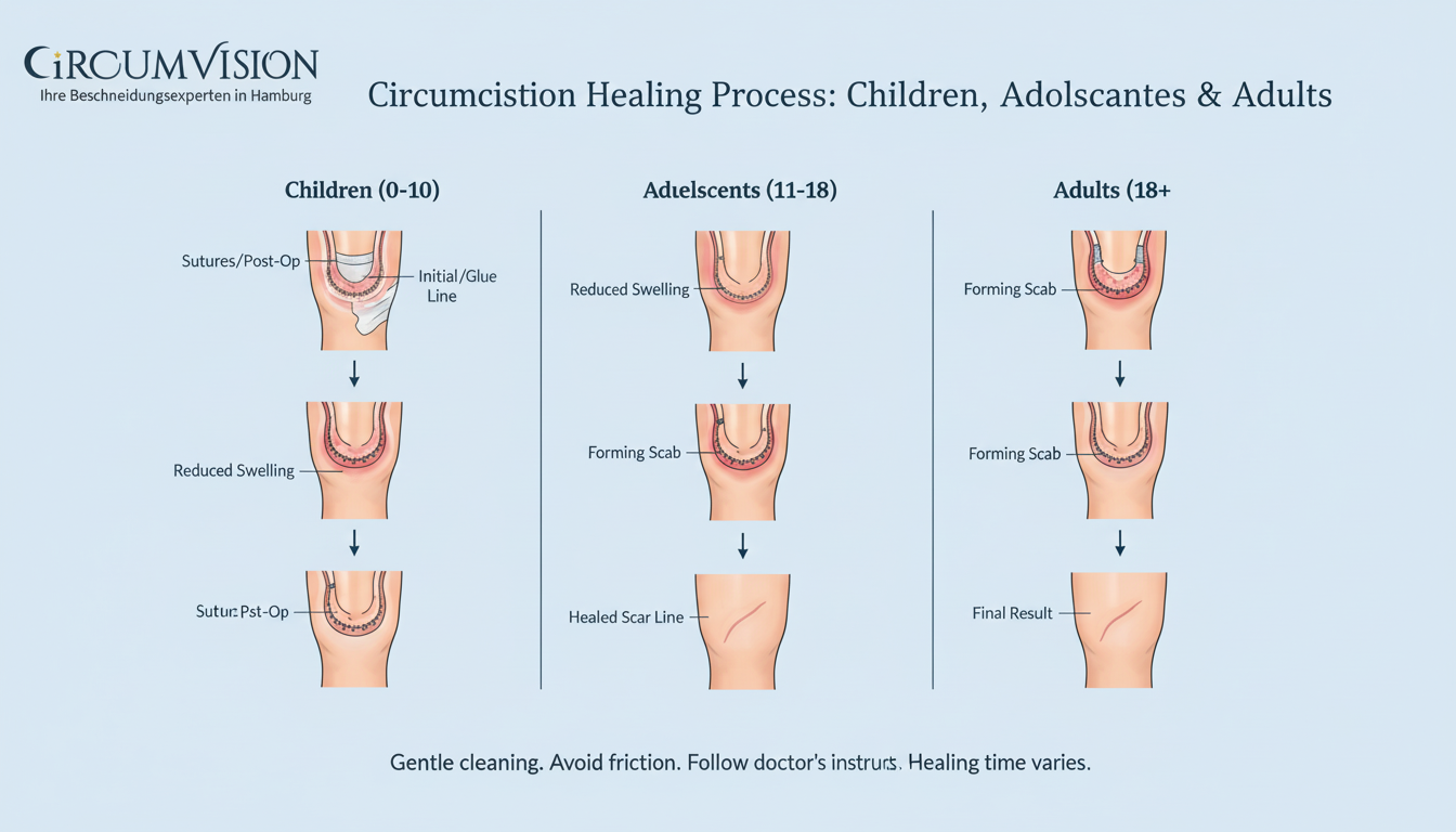 Beschneidung im Alter: Unterschiede der Heilung